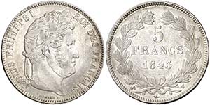1843. Francia. Luis Felipe I. W (Lille). 5 ... 