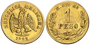 1883/72. México. Mº (México). M. 1 peso. ... 