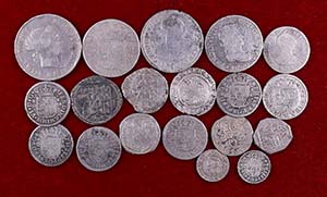 Lote de 19 monedas españolas en plata, ... 