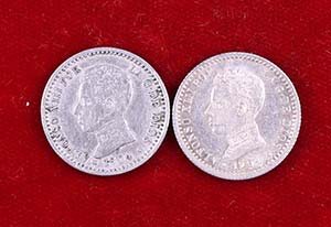 1904*04 y 10. Alfonso XIII. 50 céntimos. ... 