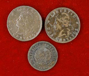 1884 a 1894. Argentina. 1 y 2 centavos. CU. ... 