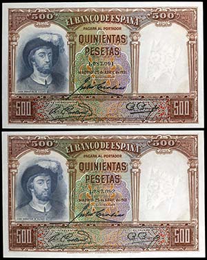 1931. 500 pesetas. (Ed. C12). 25 de abril, ... 