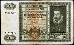 1940. 500 pesetas. (Ed. D40) (Ed. 439). 9 de ... 
