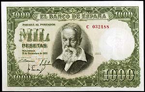 1951. 1000 pesetas. (Ed. D64a) (Ed. 463a). ... 