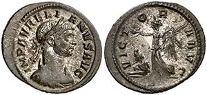 (274-275 d.C.). Aureliano. Denario de ... 