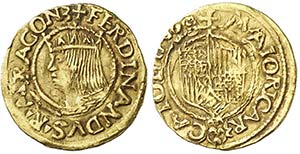 Ferran II (1479-1516). Mallorca. Mig ducat. ... 