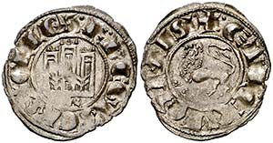 Fernando IV (1295-1312). Burgos. Dinero. ... 