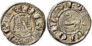 Fernando IV (1295-1312). Sevilla. Dinero. ... 
