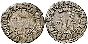 Juan I (1379-1390). Zamora. Blanca del Agnus ... 