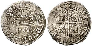 Enrique IV (1454-1474). Segovia. Medio real. ... 