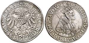 1543. Carlos I. Donanwörth. 1 taler. (Dav. ... 