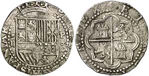 s/d. Felipe II. Lima. D. 2 reales. (Cal. ... 