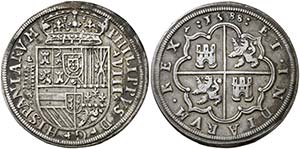 1588. Felipe II. Segovia. 8 reales. (Cal. ... 