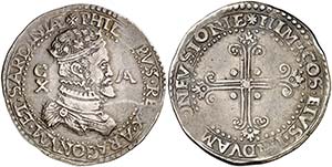s/d. Felipe II. Cagliari. 10 reales. (Vti. ... 