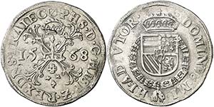 1568. Felipe II. Utrecht. 1 escudo borgoña. ... 