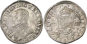 1557. Felipe II. Amberes. 1 escudo felipe. ... 
