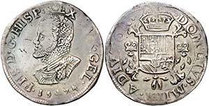 1574. Felipe II. Nimega. 1 escudo felipe. ... 