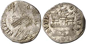 1618. Felipe III. Nápoles. FC/C. 15 granos. ... 
