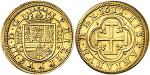 1611. Felipe III. Segovia. C. 4 escudos. ... 