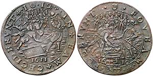1612. Alberto e Isabel. Utrecht. Jetón. (D. ... 