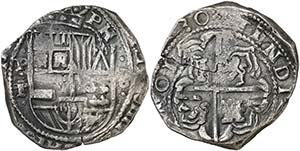 1(6)30. Felipe IV. Potosí. T. 8 reales. ... 