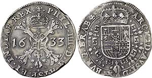 1633. Felipe IV. Bruselas. 1 patagón. (Vti. ... 