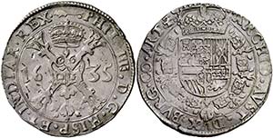 1635. Felipe IV. Arras. 1 patagón. (Vti. ... 