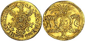 1697. Carlos II. Palermo. R-C. 1 escudo ... 