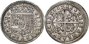 1711. Felipe V. Madrid. J. 8 reales. (Cal. ... 