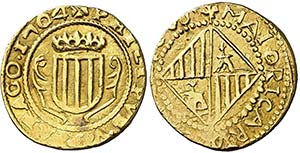 1704. Felipe V. Mallorca. 4 escudos. (Cal. ... 