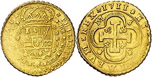 1711. Felipe V. Sevilla. M. 8 escudos. (Cal. ... 