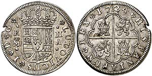 1724. Luis I. Madrid. A. 2 reales. (Cal. ... 