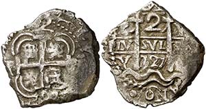 1727. Luis I. Potosí. Y. 2 reales. (Cal. ... 