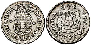 1749. Fernando VI. México. M. 1/2 real. ... 