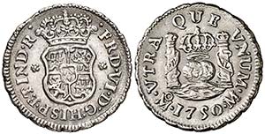 1750. Fernando VI. México. M. 1/2 real. ... 