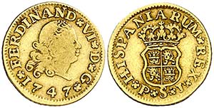 1747. Fernando VI. Sevilla. PJ. 1/2 escudo. ... 