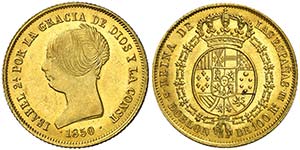 1850. Isabel II. Sevilla. RD. Doblón de 100 ... 