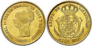1852/1. Isabel II. Sevilla. 100 reales. ... 