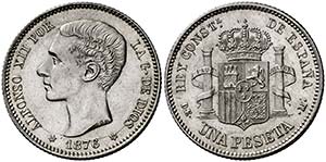 1876*1876. Alfonso XII. DEM. 1 peseta. (Cal. ... 