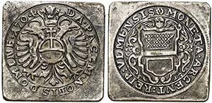1704. Alemania. Ulm. 1 gulden (1/4 de ... 