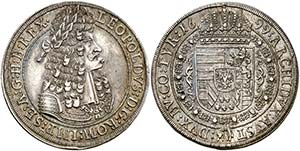 1699. Austria. Leopoldo. 1 taler. (Kr. ... 