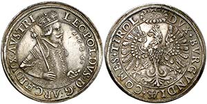 1626. Austria. Leopoldo. 2 taler. (Kr. ... 