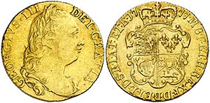 1777. Gran Bretaña. Jorge III. 1 guinea. ... 