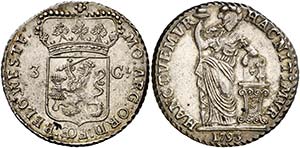 1793/2. Paises Bajos - Westfalia. 3 gulden ... 