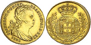 1821. Portugal. Juan VI. 2 escudos. (Fr. ... 