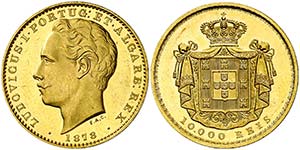1878. Portugal. Luis I. 10000 reis. (Fr. ... 