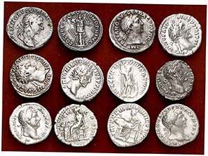 Lote de 12 denarios de Nerva, Trajano ... 