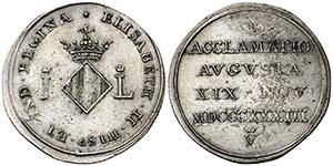 1833. Isabel II. Valencia. Medalla de ... 
