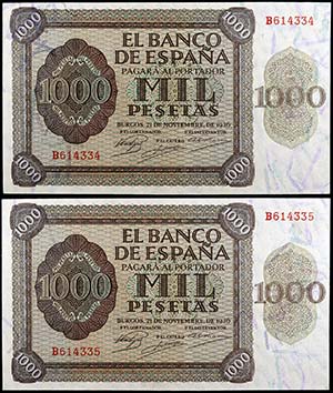 1936. Burgos. 1000 pesetas. (Ed. D24a) (Ed. ... 