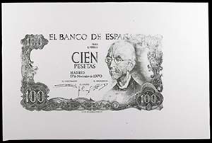 1970. 100 pesetas. 17 de noviembre, Falla. ... 